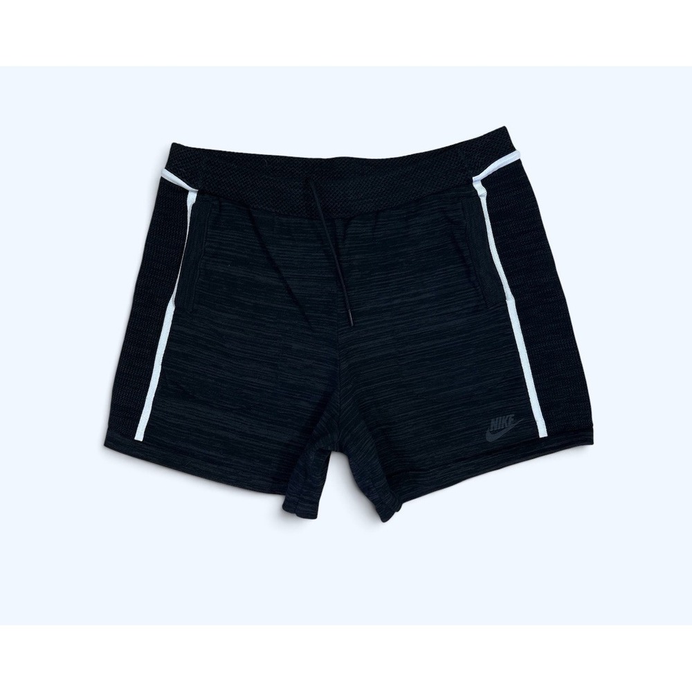 Nike Tech Knit Short Black Heather Athletic Gym Womens LARGE Tech Wear